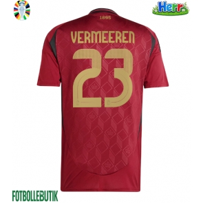 Belgien Arthur Vermeeren #23 Hemmatröja EM 2024 Kortärmad